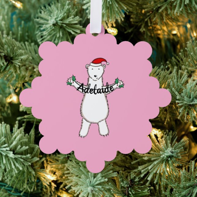 Polar Bear Christmas Tree Decoration Card (Insitu (Tree))