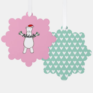 Polar Bear Christmas Tree Decoration Card