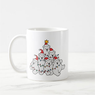 Polar Bear Christmas Tree Funny Animal Bears Coffee Mug