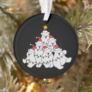 Polar Bear Christmas Tree Funny Animal Bears Ornament