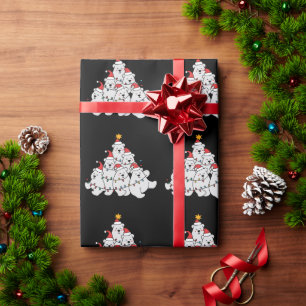 Polar Bear Christmas Tree Funny Animal Bears Wrapping Paper