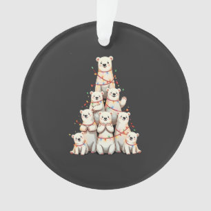 Polar Bear Christmas Tree Merry Christmas Xmas  Ornament