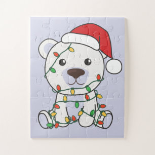 Polar Bear Christmas Winter Animals Polar Bears Ji Jigsaw Puzzle
