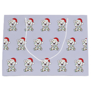 Polar Bear Christmas Winter Animals Polar Bears La Large Gift Bag