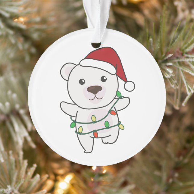 Polar Bear Christmas Winter Animals Polar Bears Ornament (Tree)