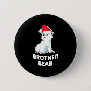 Polar Bear Christmas - Xmas Brother Gift 6 Cm Round Badge