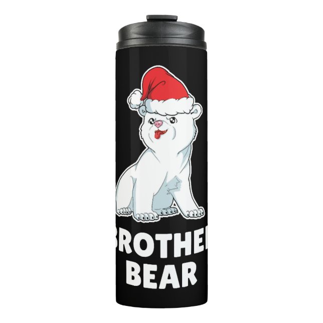 Polar Bear Christmas - Xmas Brother Gift Thermal Tumbler (Front)