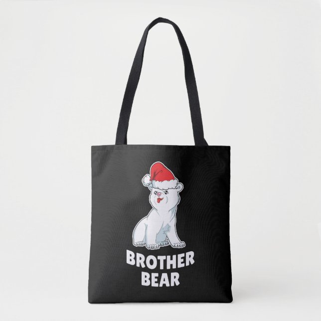 Polar Bear Christmas - Xmas Brother Gift Tote Bag (Front)