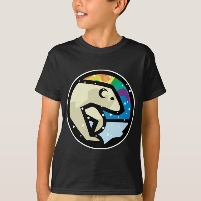 polar bear circle design T-Shirt (Front)