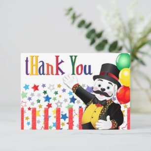 Polar Bear Circus Birthday Thank You Card