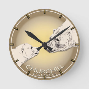 Polar Bear Clock Churchill Canada Bear Wall Clock