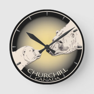 Polar Bear Clock Churchill Canada Bear Wall Clock