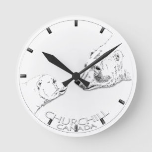 Polar Bear Clock Churchill Canada Bear Wall Clock