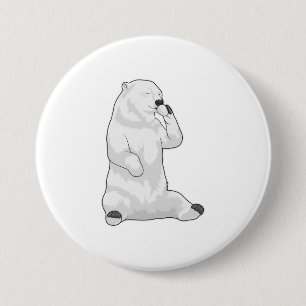 Polar bear Coffee Cup 7.5 Cm Round Badge