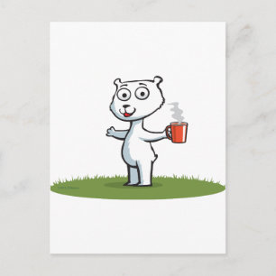 Polar Bear Coffee Postcard