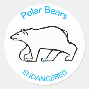 POLAR BEAR - Conservation - Arctic Wildlife - Classic Round Sticker