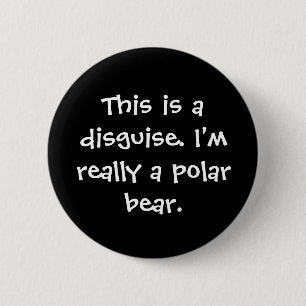 Polar Bear Costume 6 Cm Round Badge