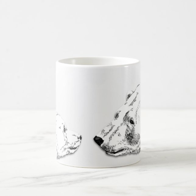 Polar Bear & Cub Coffee Mug Wildlife Art Mug (Center)