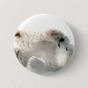 Polar Bear Cub Cute Animal Arctic Frozen Winter 6 Cm Round Badge