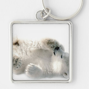 Polar Bear Cub Cute Animal Arctic Frozen Winter Key Ring