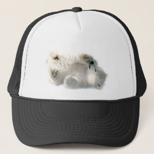 Polar Bear Cub Cute Animal Arctic Frozen Winter Trucker Hat