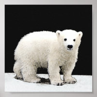 Polar Bear Cub Painting - Original Wildlife Art