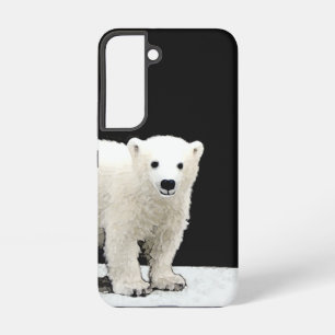 Polar Bear Cub Painting - Original Wildlife Art Samsung Galaxy Case