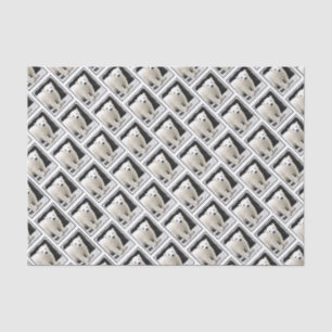 Polar Bear Cub Painting - Original Wildlife Art Tissue Paper