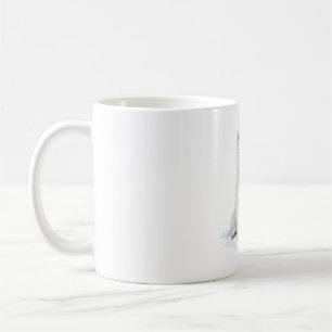 Polar Bear Cub Sitting in Snow Coffee Mug