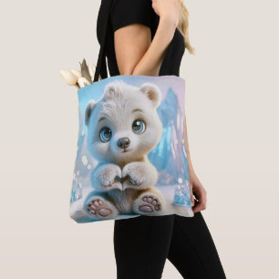 Polar Bear Cub Tote Bag