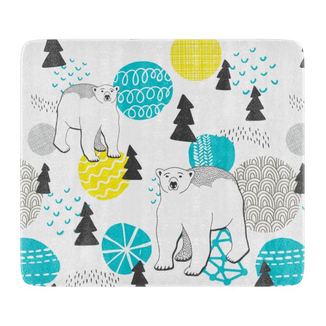 Polar bear cutting board (Front)