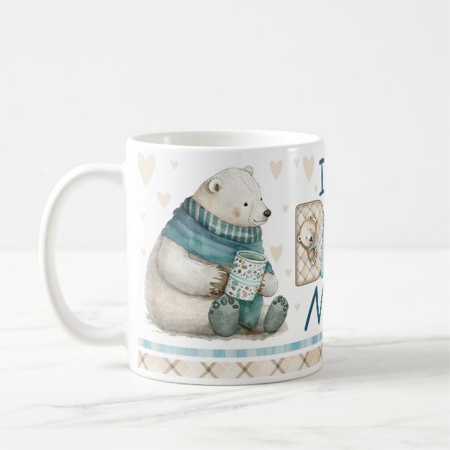 Polar Bear Dad Mug 11 oz (Left)