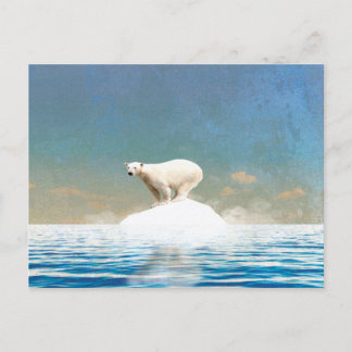 Polar Bear Decor | Art for Home Office Announcement Postcard