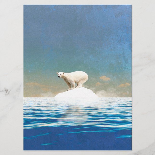 Polar Bear Decor | Art for Home Office Menu (Front)