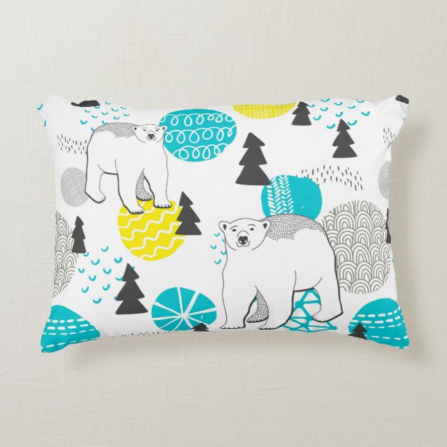 Polar bear decorative cushion (Front)