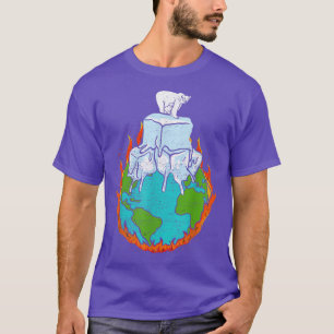 Polar Bear Design For Climate Change And Awareness T-Shirt