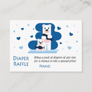 Polar bear Diaper Raffle Tickets