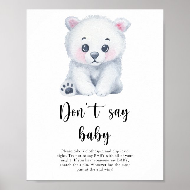 Polar Bear - Don't say baby Poster (Front)