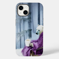 Polar Bear Drinking Coffee