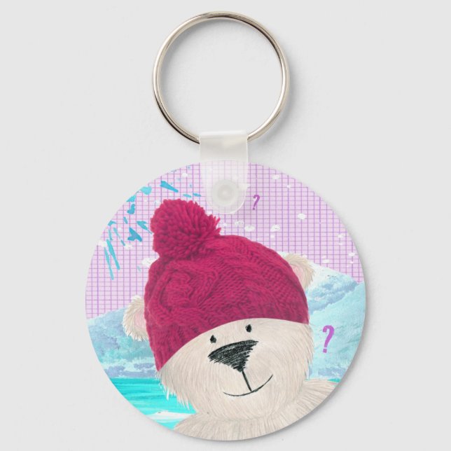 Polar bear Dude Key Ring (Front)