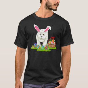 Polar Bear Easter Egg Hunting Bunny Polar Bear Eas T-Shirt