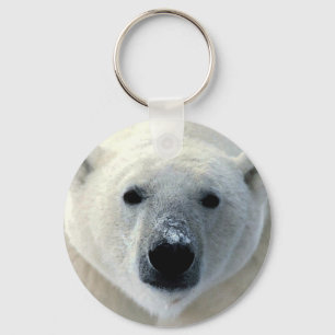 Polar Bear Face Key Ring