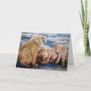 Polar Bear Family Card