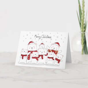 Polar Bear Family Christmas Card