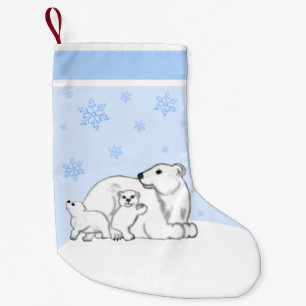 Polar Bear Family Christmas Stocking