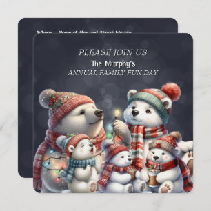 Polar Bear Family Fun Day Invitations