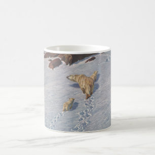 Polar Bear Family in the Arctic Snow Coffee Mug