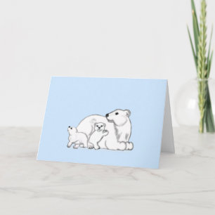 Polar Bear Family Winter Love Card