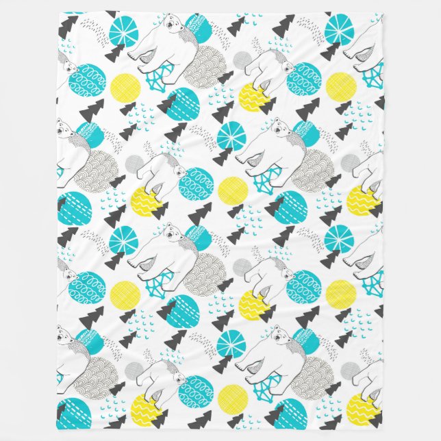 Polar bear fleece blanket (Front)