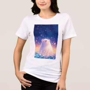 Polar Bear Floral World Tri-Blend Shirt